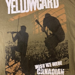 T-shirt de la tournée canadienne 2005 de Wish We Were, légèrement usagé, XL