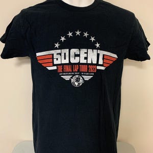 Gently Used 50 Cent The Final Lap Tour 2023 tour t shirt Small