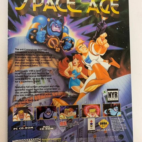 Vintage Space Ace Electronic Gaming Monthly Add