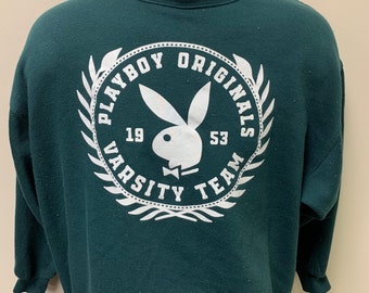Gently Used Playboy Originals Varsity Team 1953  baggy sweatshirt XS read description loose baggy fit