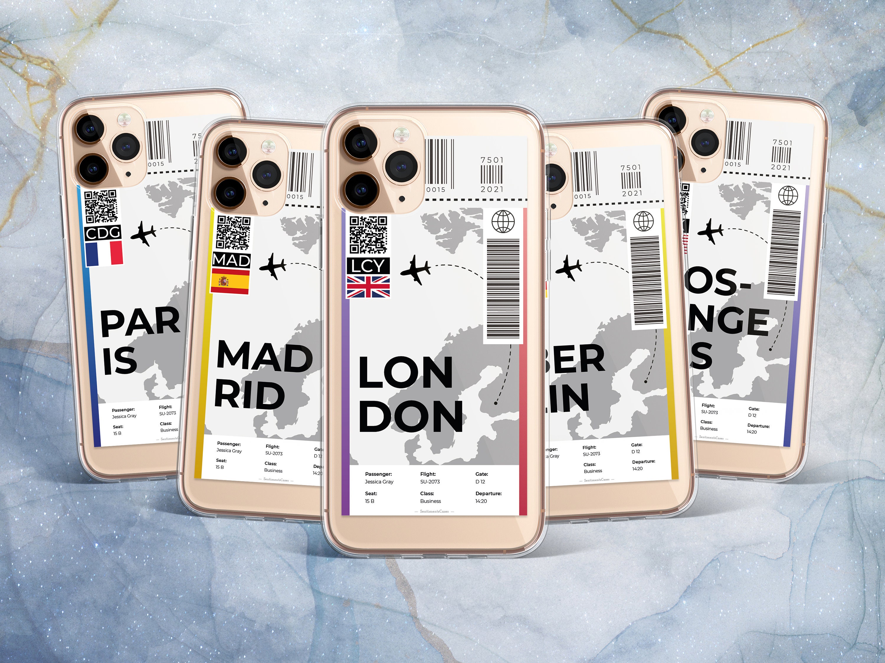 Plane Ticket Phone Case Boarding Pass Fits Iphone 13 13 Pro Etsy