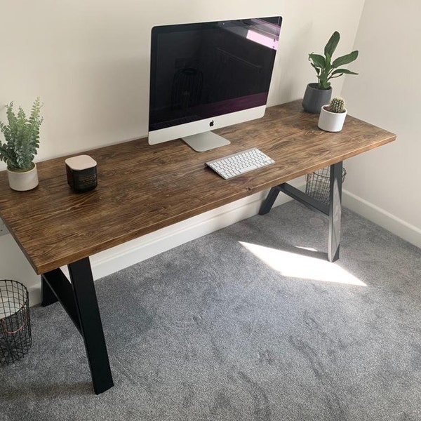 Rustic desk with A Frame Legs