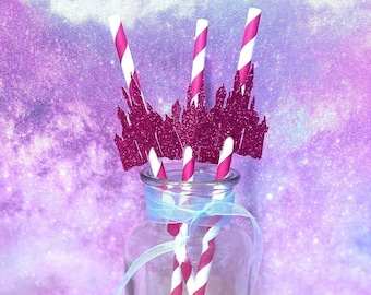Princess Castle Party Straws, Princess Birthday Decorations, Girls Party Supplies, Fairytale Party Drink Straws, Party Favours, Kids party