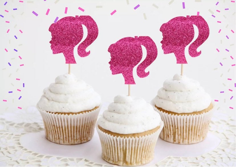Barbie Cake Toppers/cupcake Toppers/party Cake | Etsy