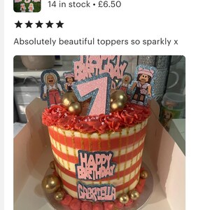 Personalised Girls Roblox Theme Cake Topper, Video Game Party, Girls Gamer Birthday Supplies image 5