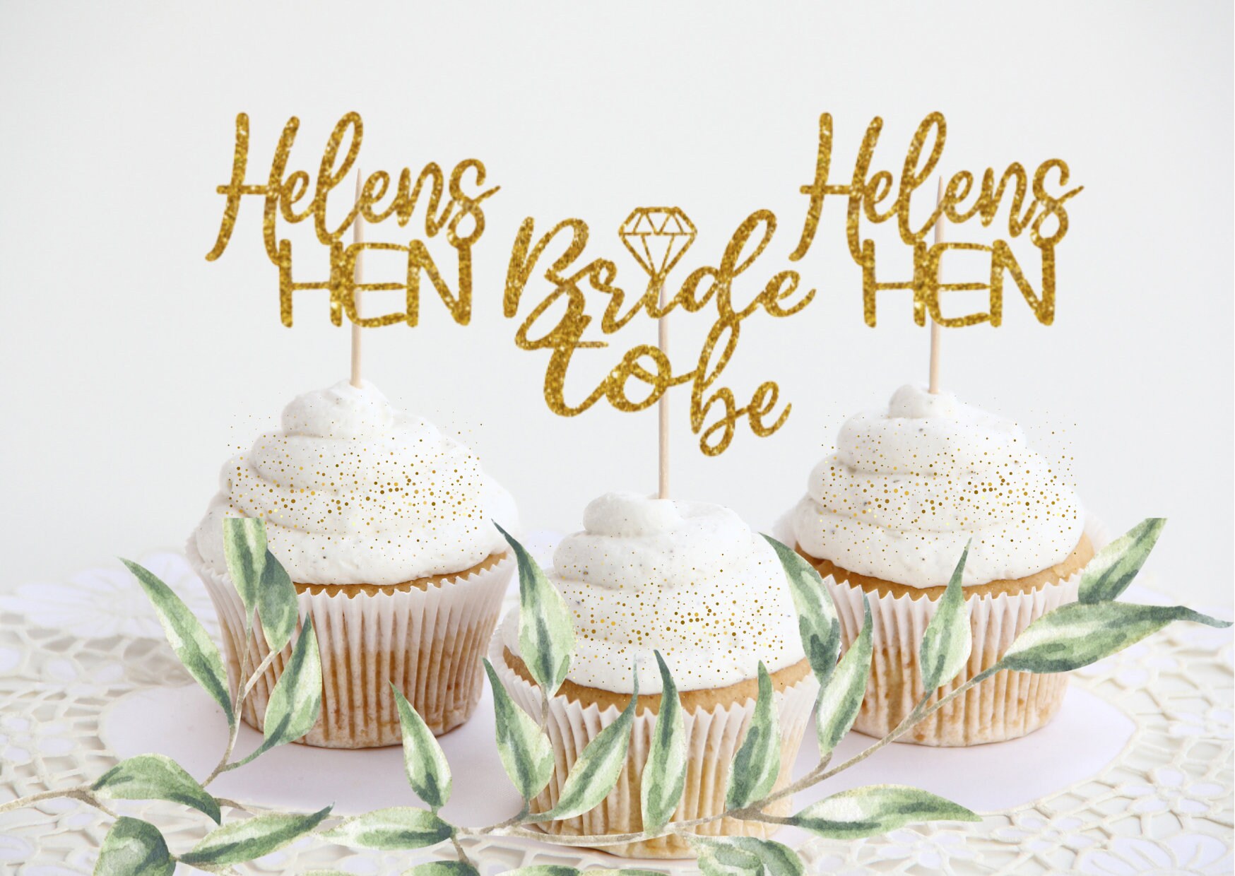 Personalised Hen Party Cupcake Toppers Bride to Be Cupcake Etsy