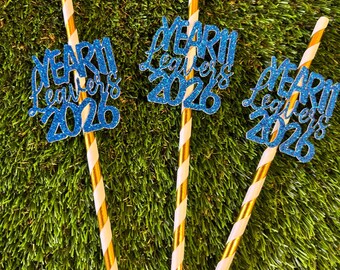Year 11 Leavers Party Straws, School Leavers Decorations, Class of 2026 Party Supplies, Graduation Drink Straws, Party Drink Straws Favours