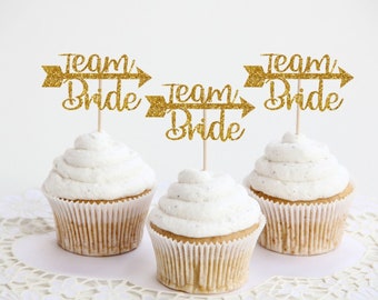 Team Bride Hen Party Cake Decorations for Cupcakes