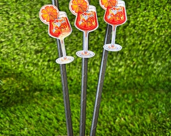 Aperol Spritz decorations, Aperol Spritz straws, Aperol Spritz party ideas, Aperol Spritz themed party