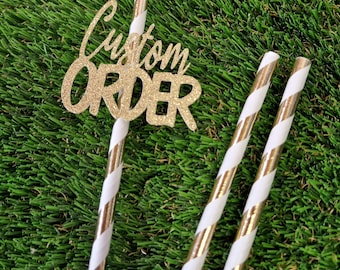 Personalised Party Straws, Cocktail Drink Favours for a Hen Party, Birthday, Baby Shower, Wedding and any event
