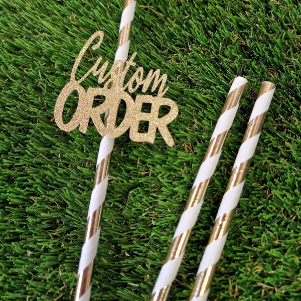 Personalised Straws Hen Party, Birthday, Age, Bridal Shower, Team Bride, Boy or Girl, Party Wedding Decorations Paper Drinking Straws Favour