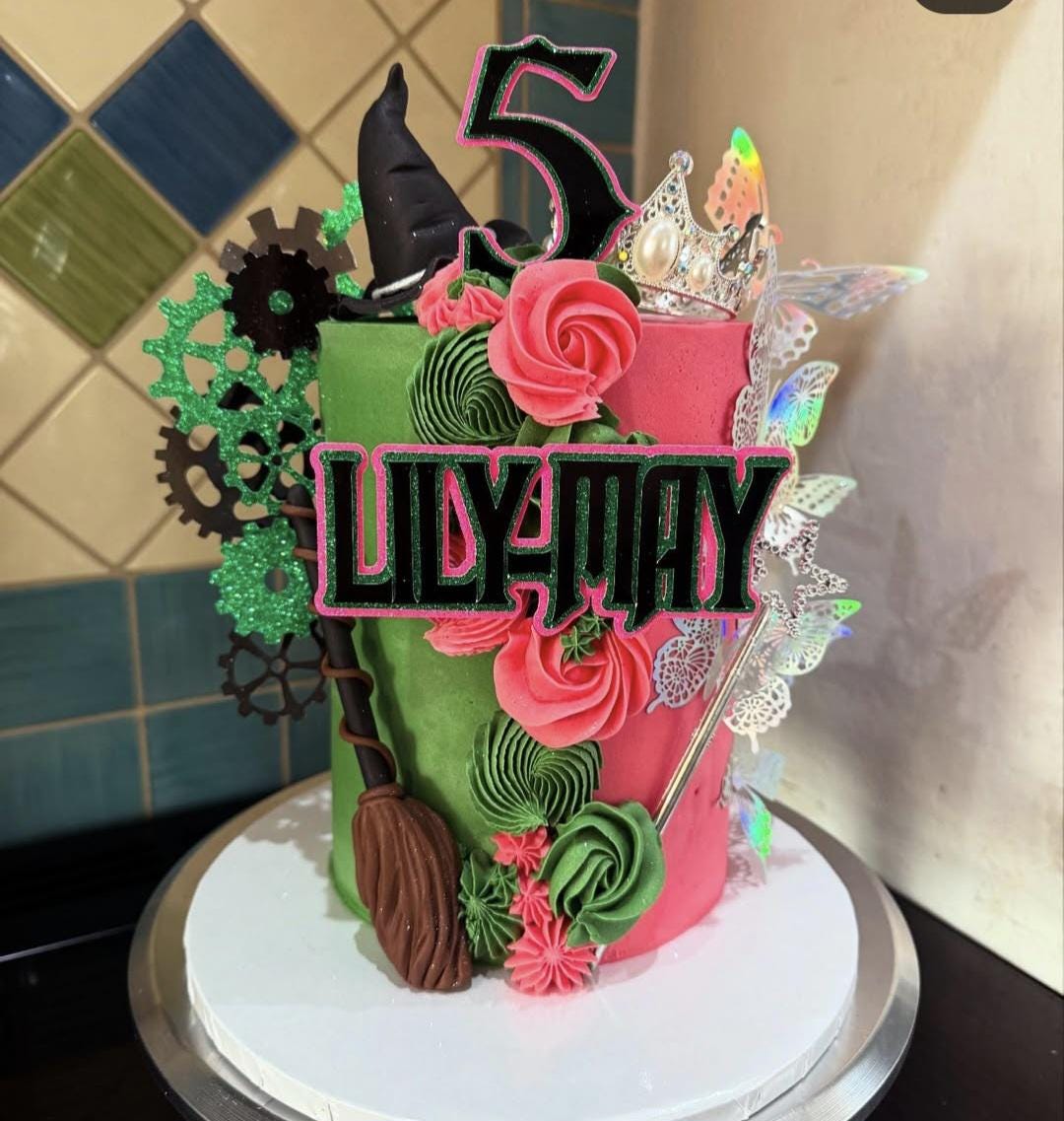 Wicked The Movie Personalised Birthday Cake Topper - Any Name & Age