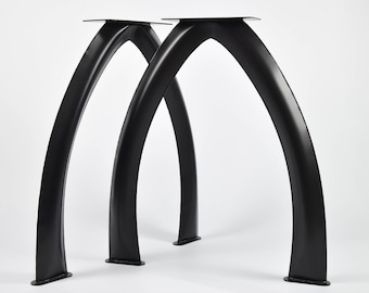 Modern Sculptural Steel Table Legs – Handmade, Custom Size & Finish