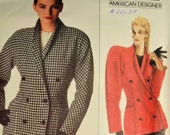 Vogue 2156 Jacket Size 14 American Designer Calvin Klein