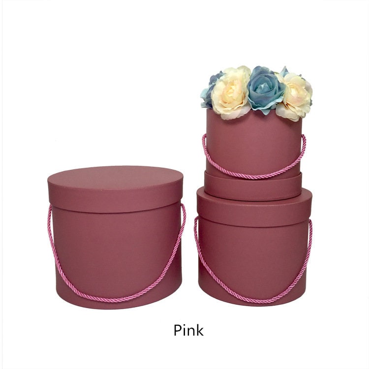 3 Set Cylinder Boxes, Circle Boxes, Luxury Boxes, Treat Boxes, Floral