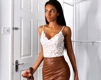 White Lace Bodysuit - Etsy
