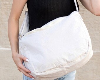 Nylon Messenger Oversized Bag- Athleisure Bag