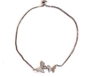 Sterling Silver Butterfly Bracelet