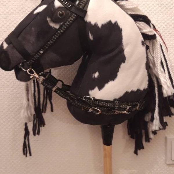 Hobbyhorse side reins with volte harness bridle and reins as a set Embroidery possible in all colors