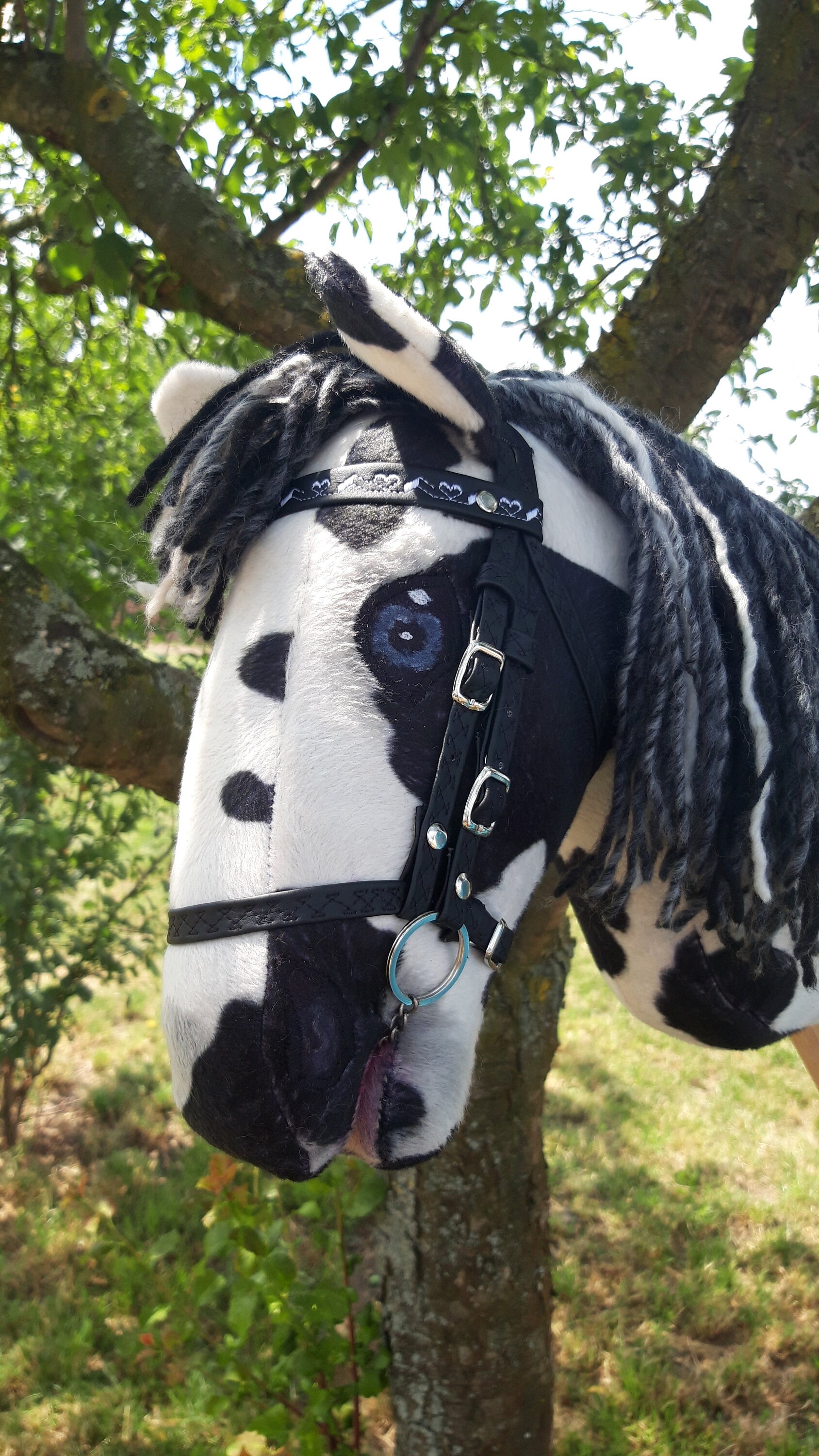 Hobby Horse Trense mit Zügel in schwarz weiß Etsy