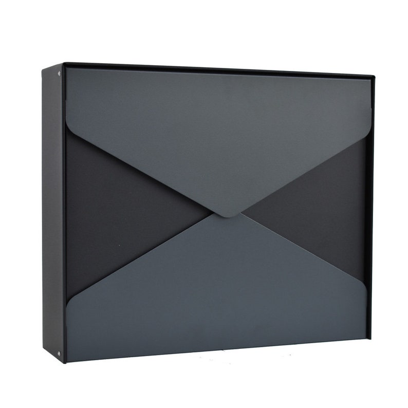 Wall Mounted External Letterbox Lockable Galvanised Steel Powder Coated ...
