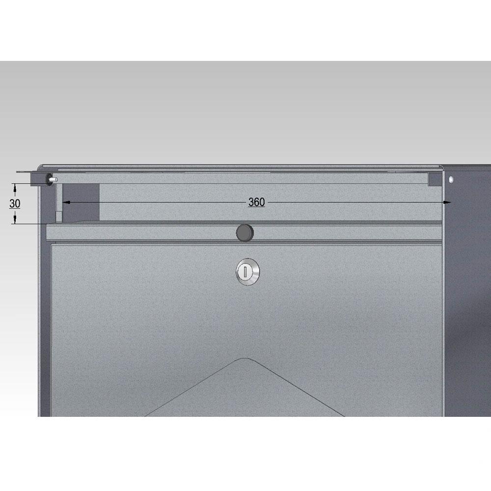 Wall Mounted External Letterbox Lockable Galvanised Steel Powder Coated ...