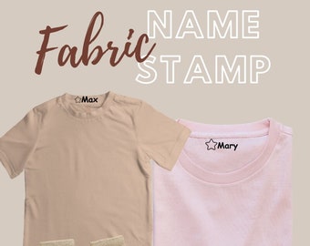 Fabric Name Stamp, Name stamp, Clothing Stamp, Children Stamp, Label Stamp, Christmas Gift