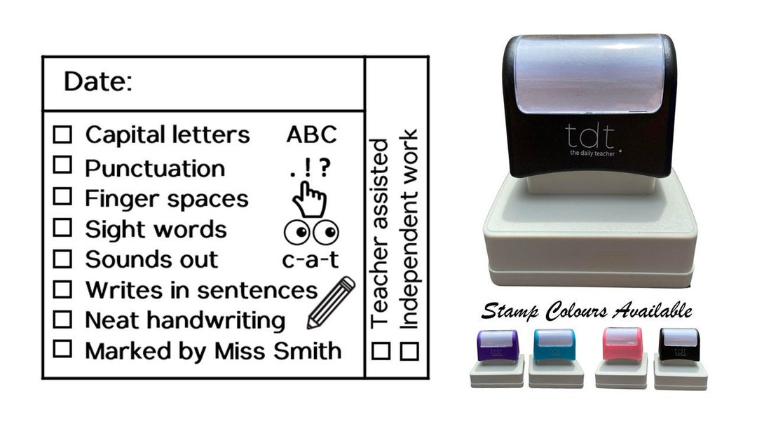 Checklist Stamp Teacher Feedback Stamp Teacher Stamps - Etsy