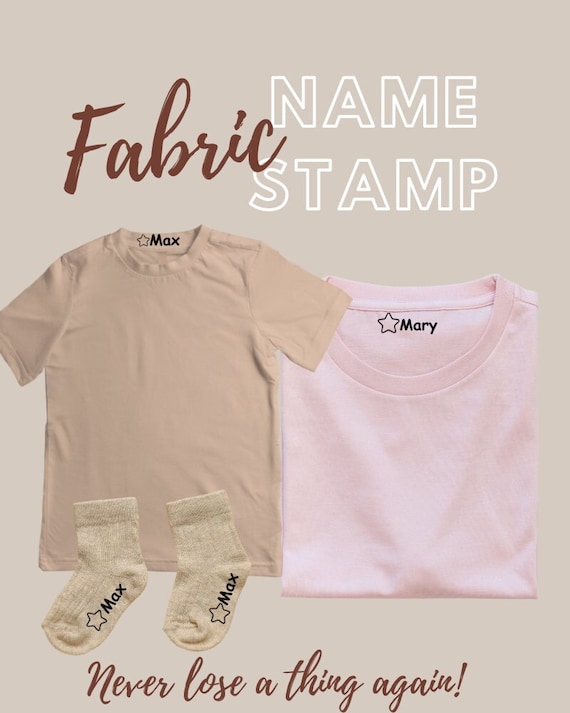 Name Stamp for Clothes Kids,Clothes Stamp Label Kids,Personalised Clothes  Name Stamp,Customized Kids Uniform Clothing Name Stamp,School Uniform Name  Stamp Waterproof : : Stationery & Office Supplies