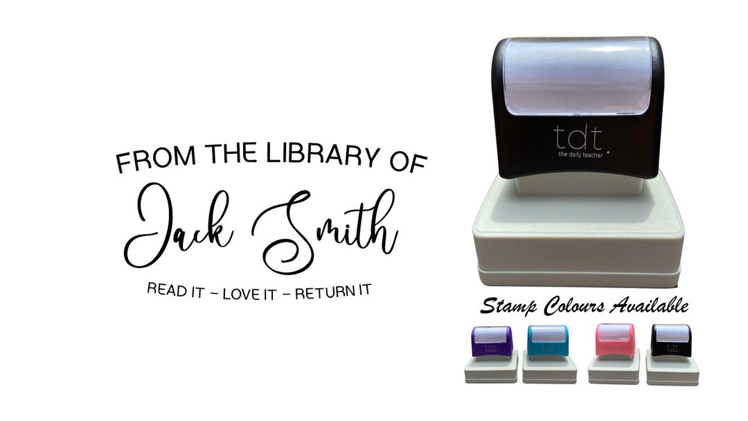 Library Stamp, Book Stamp, This Book Belongs To, Custom Book Stamp
