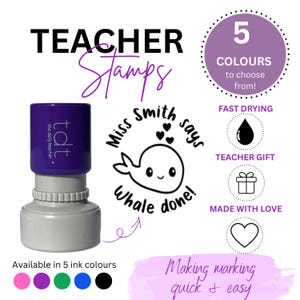 Personalised Teacher Stamp, Customised Stamp, Teacher Stamp, Teacher Gift, Christmas Gift, Stamp