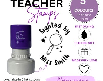 Personalised Teacher Stamp, Customised Stamp, Teacher Stamp, Teacher Gift, Christmas Gift, Stamp