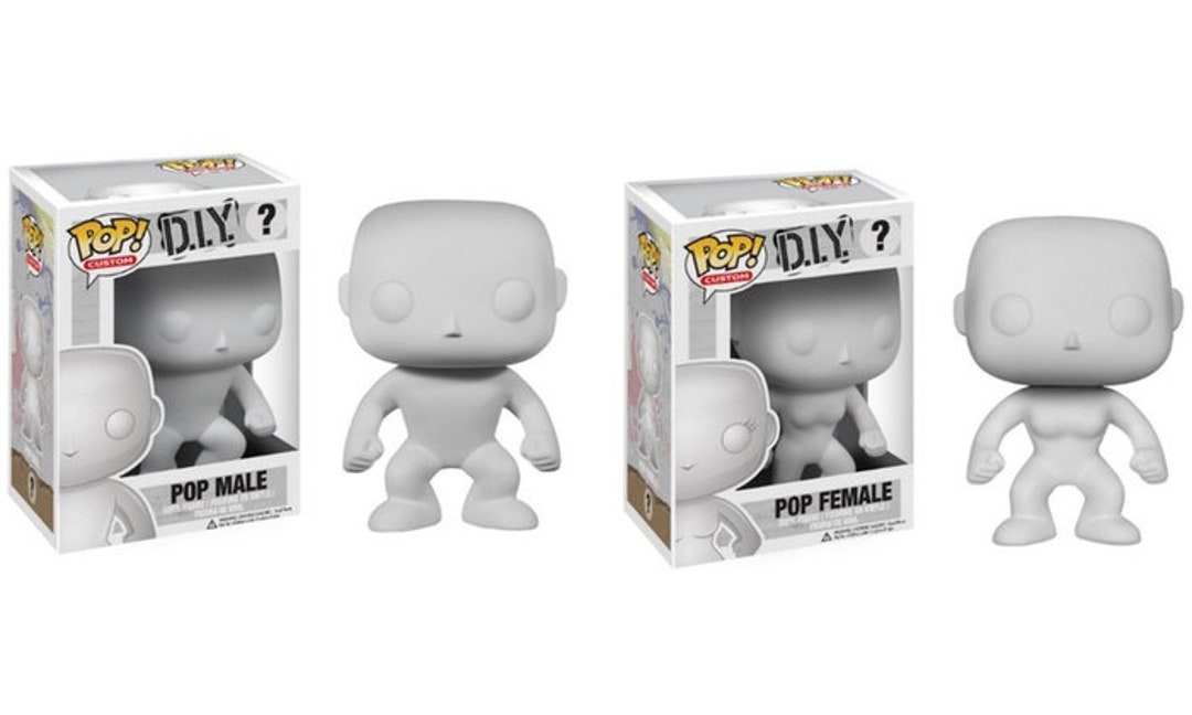 Funko POP! Vinile D.I.Y. Maschio - Figura Bianca Da Personalizzare - Altezza 10 Cm