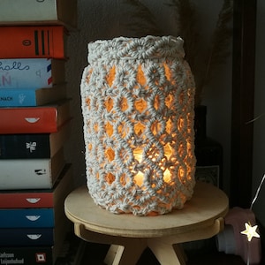 macrame lantern | macrame jar | Macrame Candle Holder | Decoration vase | Macrame Windlitch