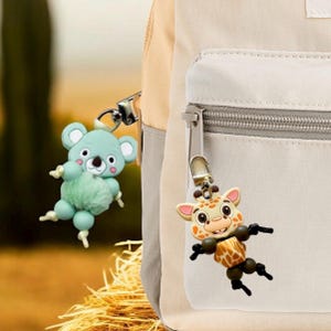 CHARM Doll, Keychain, Zipper Pull, Backpack Accessory, Sensory & Fidget Toy