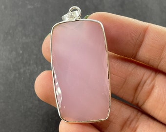 Naturel Jasper Pierre Précieuse Fait à la Main 925 Argent Pendentif