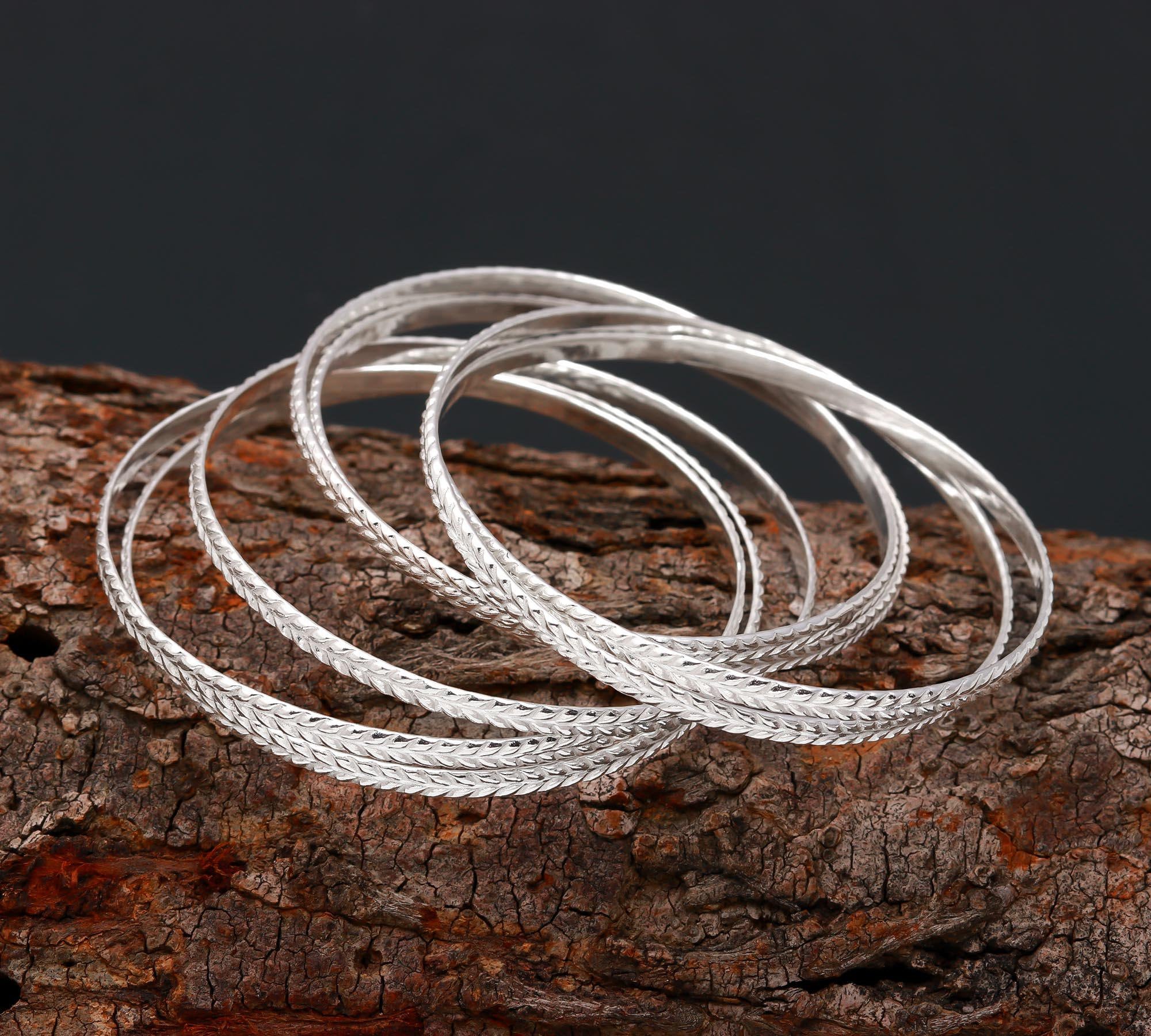 SILVER925 LEAF DESIGN BANGLE/シルバー/バングル SILVER925 LEAF DESIGN BANGLE/シルバー/バングル Vintage