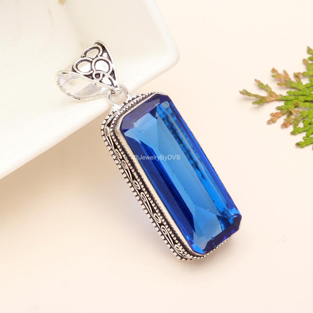 Natale Pietra Preziosa Tanzanite 925 Argento Sterling Handmade - Foto 5