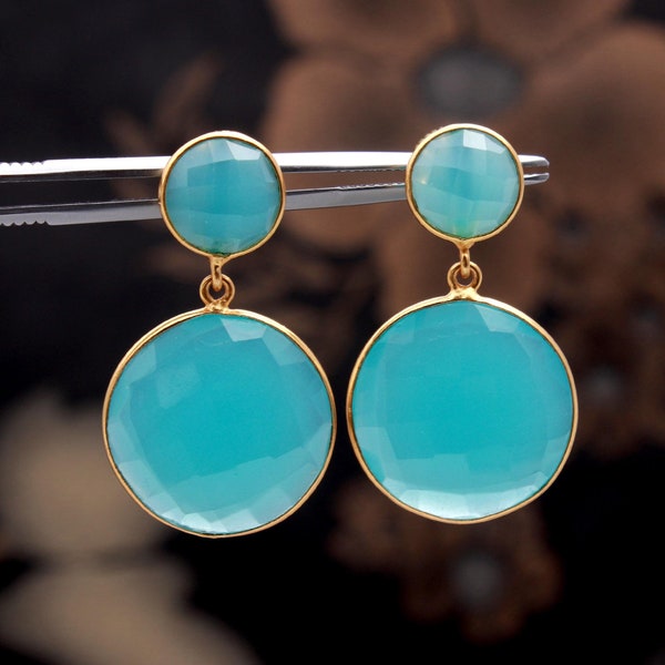 Chalcedony Earrings - Etsy