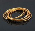 Turkish Style Gold Plated Bangle Set, 925 Sterling Silver Bangle Bracelet, 7Pcs Set Of Women Cuff Bangles, Christmas Gift For Her