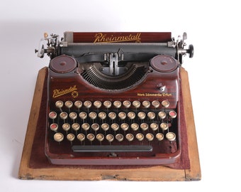Rheinmetall Portable - Vintage Typewriter - Made in the 1930's - Working Condition