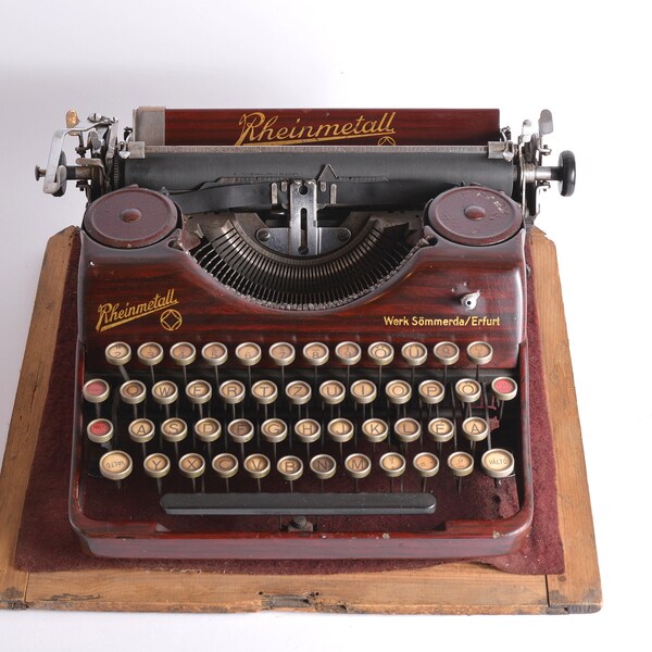 Rheinmetall Portable - Vintage Typewriter - Made in the 1930's - Working Condition