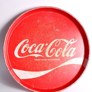 Retro - Coca Cola - Metalltablett - 1980er Jahre - Bar/ Presso - Tolles Dekorationsstück - Vintage - noch verwendbarer Zustand