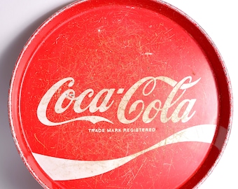 Retro - Coca Cola - Metal Tray - 1980's - Bar/ Presso - Great Decorative Item - Vintage - still usable condition