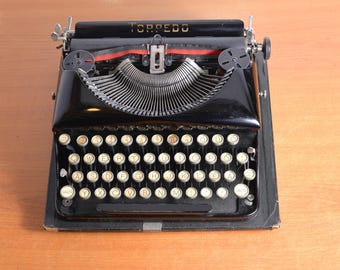 Antica macchina da scrivere Torpedo 12 - Buone condizioni estetiche e di funzionamento - Testata! - Prodotta in Germania - Anni '20