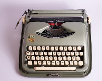 ABCポータブル - 実用タイプライター、1960年、ケース付き - Etsy 日本