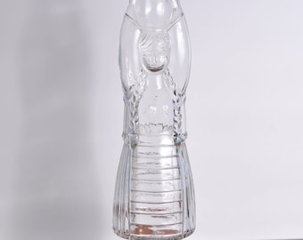 Body Shaped Figure Woman Glass Bottle - Unique & Rare - 1980's