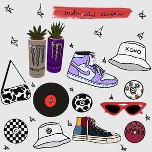 set of 3 aesthetic line art stickers etsy australia