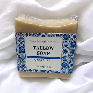 Tallow Soap, Grass Fed Beef Tallow, image 1