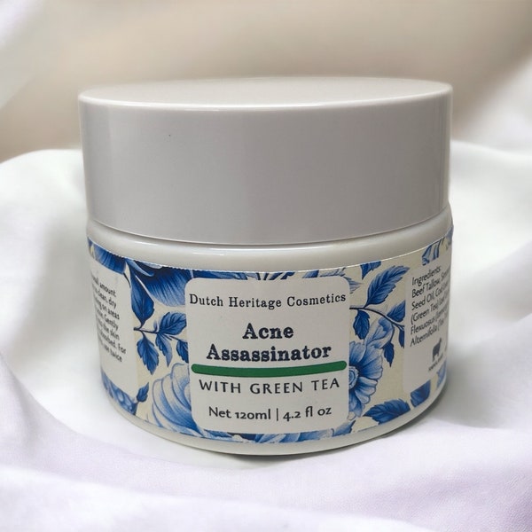 Acne Assassinator, crème contre l'acné, crème de suif de boeuf nourri à l'herbe